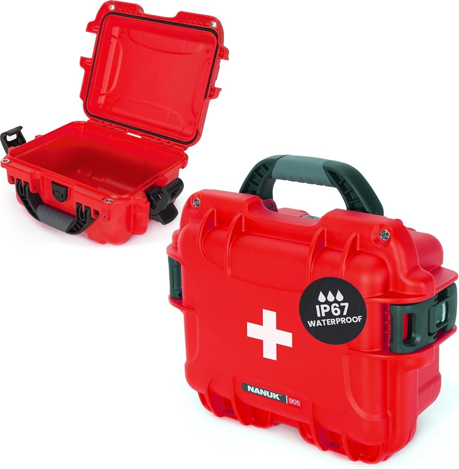 Nanuk 905 Waterproof First Aid Prepper Survival Gear Dust and Impact Resist
