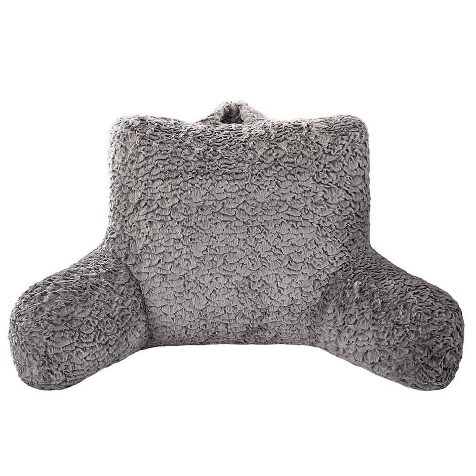 SUTTON PLACE Whisper Lounge Back Rest & Reading Pillow Cushion, Grey.