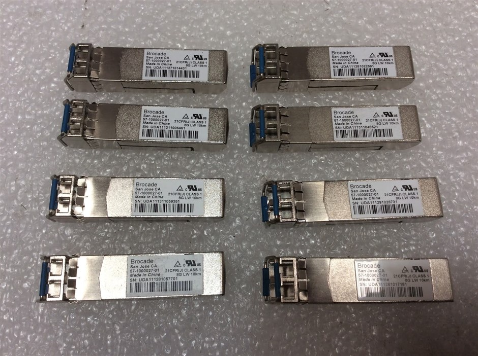 Brocade 57-1000027-01 SFP+ Transceiver (Lot of 8)