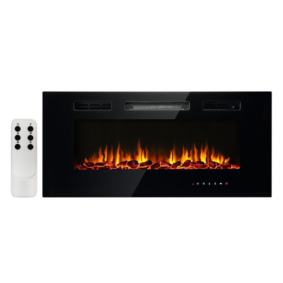Maxkon 40 Inch Wall Recessed Electric Fireplace Heater 900/1800W