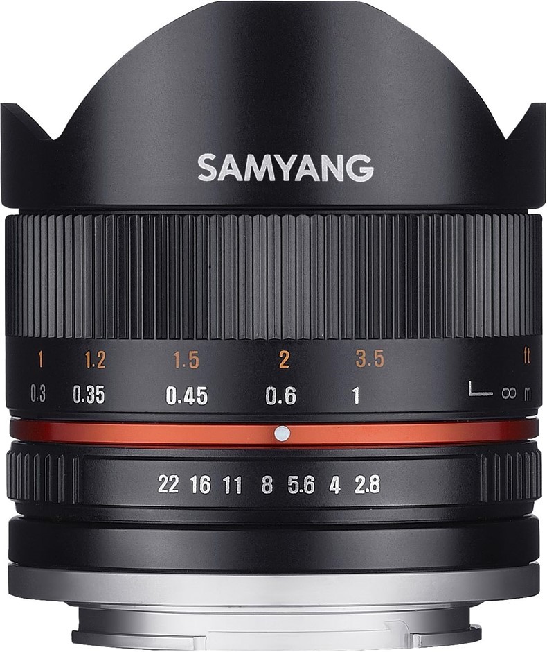 SAMYANG 8mm F2.8 UMC Fisheye II (Black) Lens for Fuji X Mount Digital Camer
