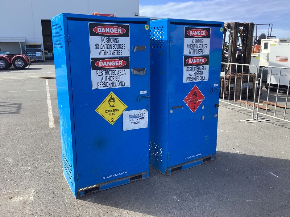 Storemasta AG2SS Gas Cylinder Storage Cabinets x 2