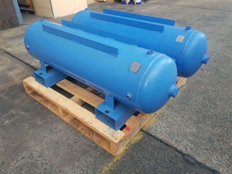 2 x Used 150 Litre Horizontal Air Receivers (Australian Manufactured)