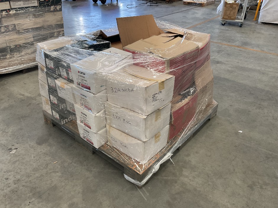 <p>Clipsal Electrical Switches & Other Sundries on pallet</p>