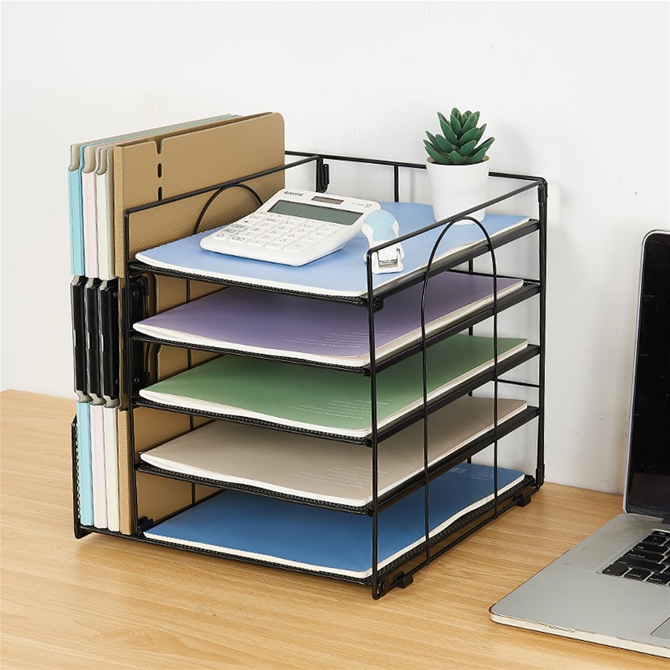 LEKETREE Desk Organizers and Accessories, 5-Tier Paper Letter Tray Organize