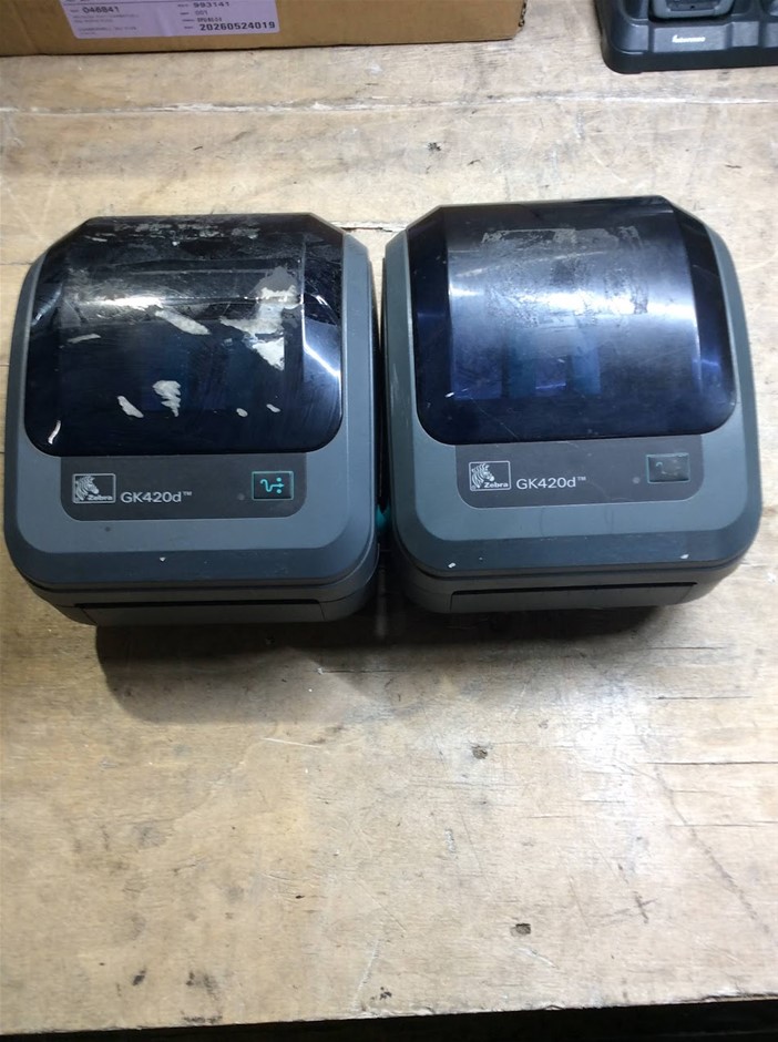 Zebra GK420d Desktop Label Printer (Lot of 2)