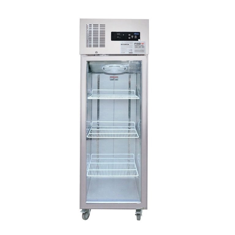 500L Single Glass Door Upright Display Freezer