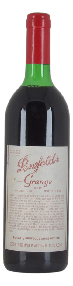 Penfolds Bin 95 Grange 1996 (1x 750mL), SA.