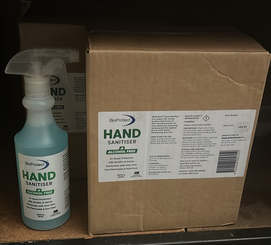 6x BioProtect Hand Sanitiser Spray Bottles