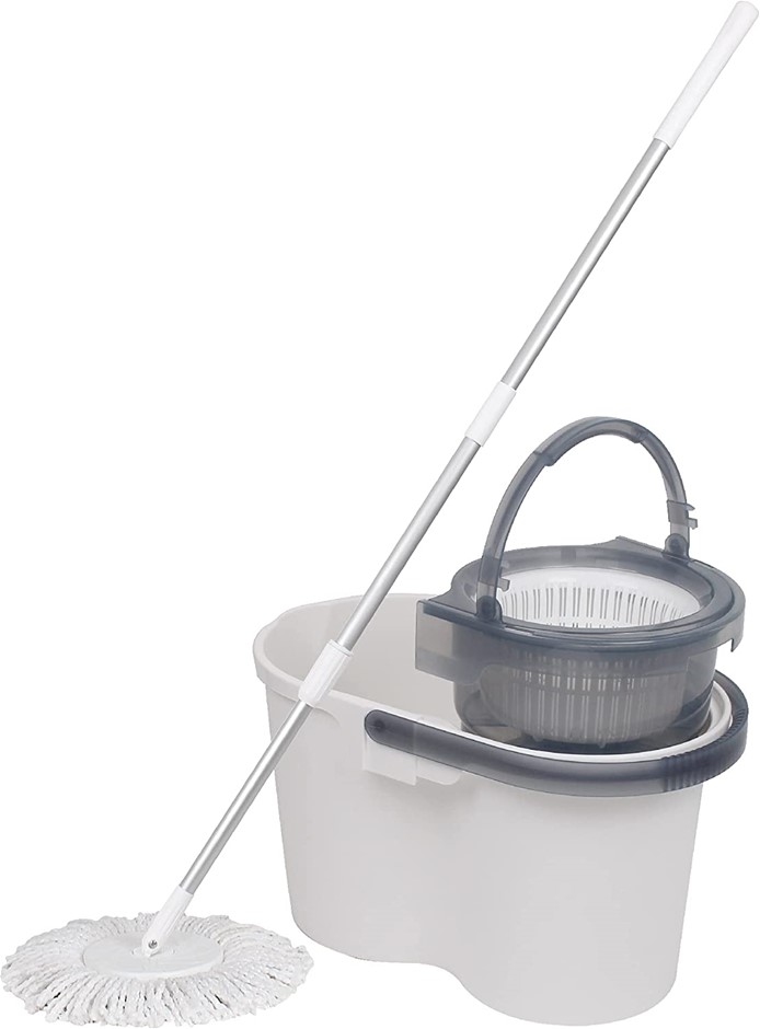 TURBO MAGIC Turbo Spin Mop Hand Press. NB: Minor use and missing mop head &
