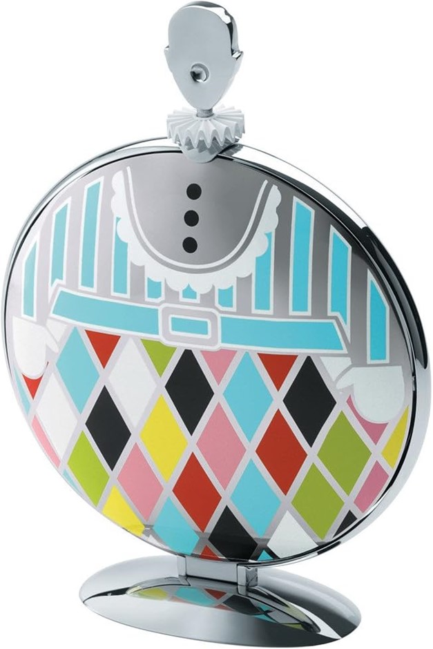 ALESSI Fatman MW08 Cake Stand, Foldable, Stainless Steel, Silver, 24 x 39 x