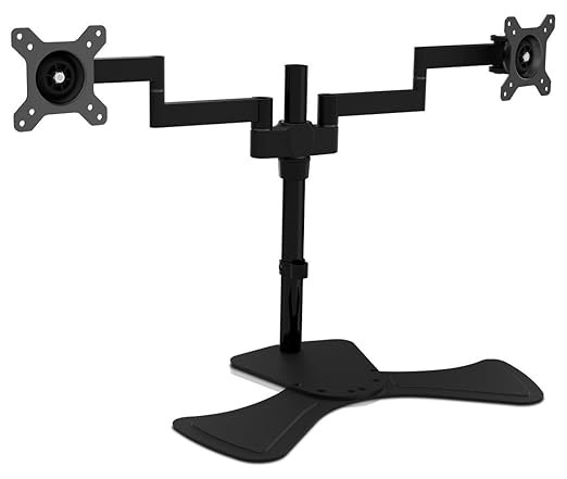 V7 DS1FSD-1N Dual Swivel Desk Stand Mount 2 arm Desk Stand.
