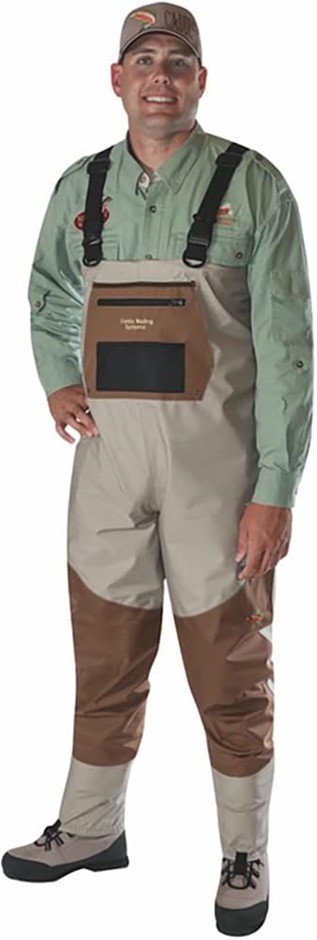 CADDIS Mens Deluxe Breathable Stockingfoot Chest Wader, Size M Stout. (Does
