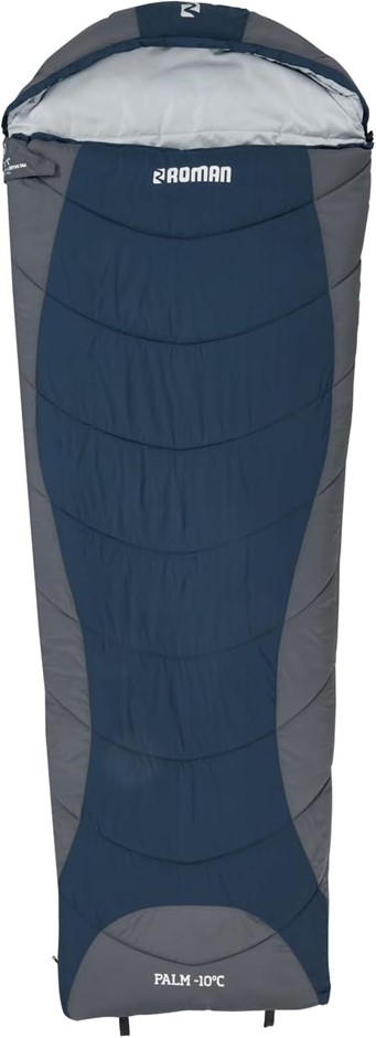 ROMAN Palm Sleeping Bag -10C, 180L x 75W cm. Semi-Tapered Shape, Full Twin