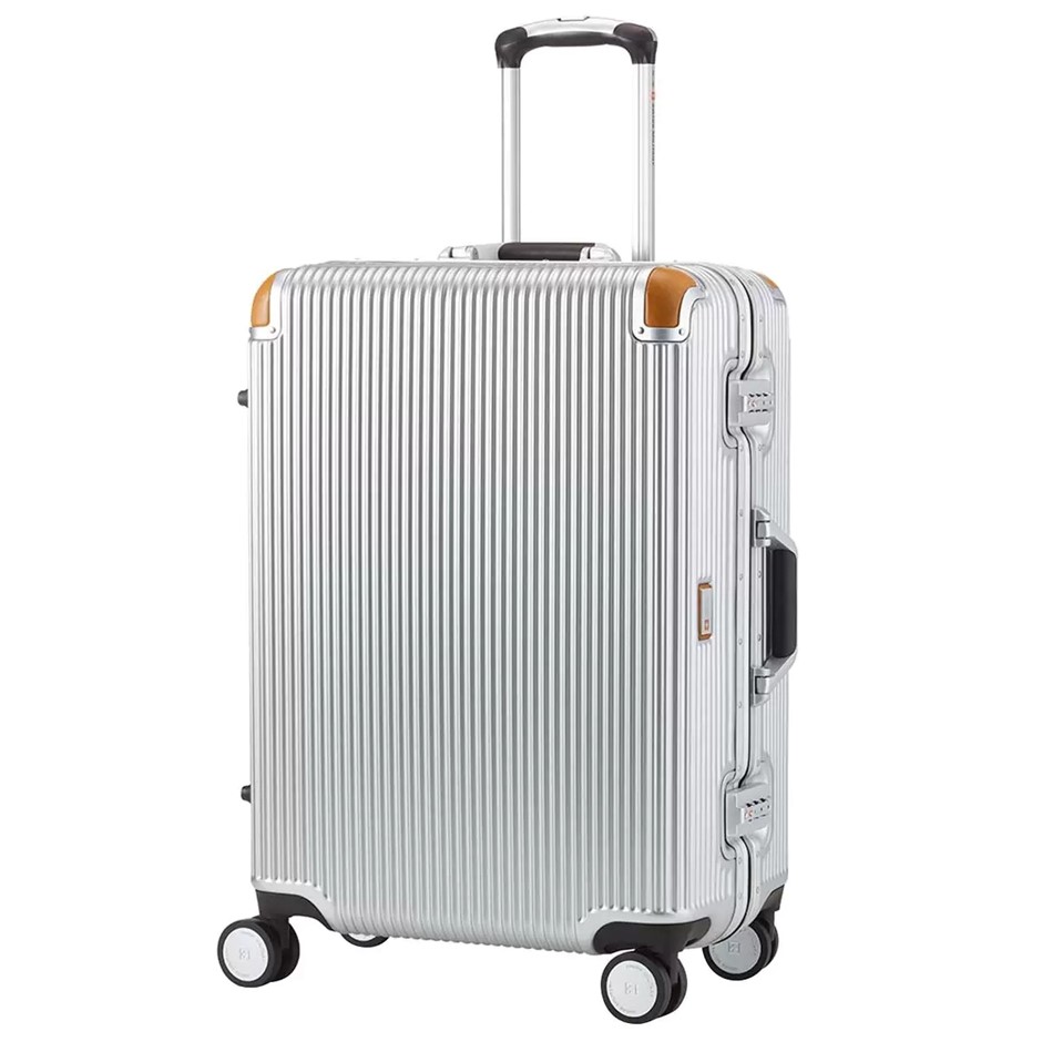 SWISS Military Large Hardside Luggage, 75cm, Silver. NB: Not in original bo