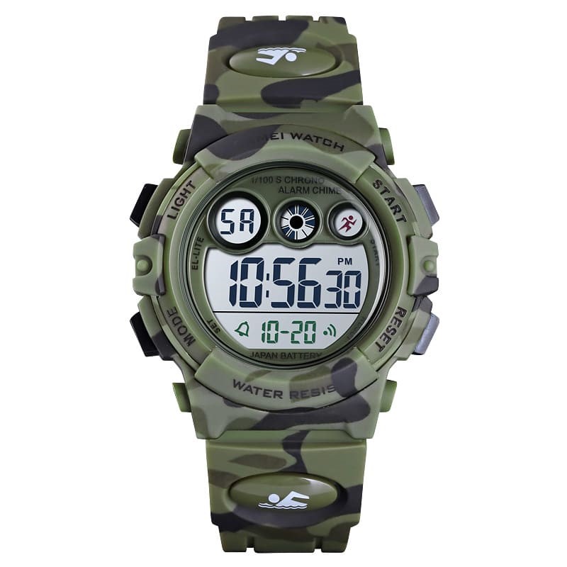 3 X SKMEI 1547 Children Army Green Watch