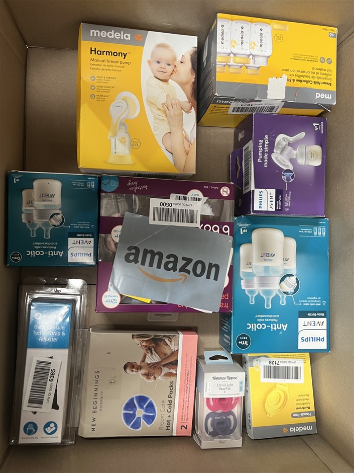 10 x ASSORTED BABY PRODUCTS; Incl. Teats, Bottles, Breast pump & more. NB: