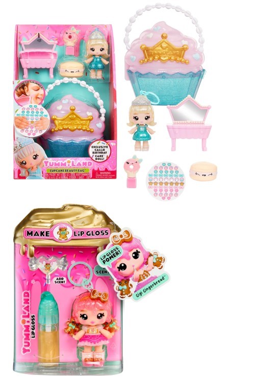 Pack of Yummiland Toys; 1 x Yummiland x Holiday Lip Gloss Doll, 1 x Yummila