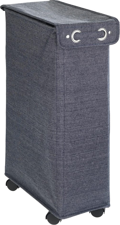 WENKO Slim Laundry Basket with Wheels