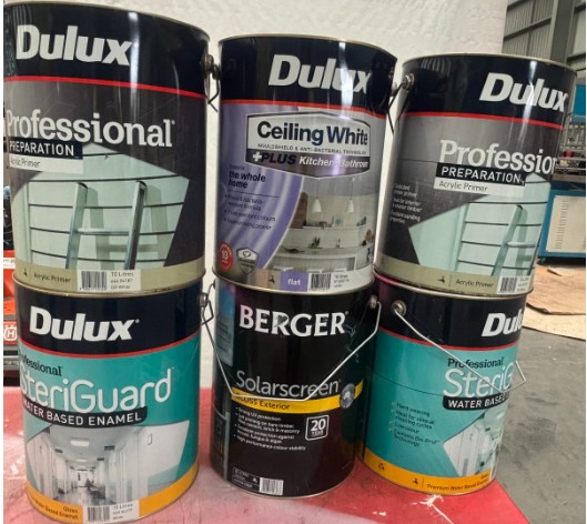 6 x 10L Assorted Paint Tins – Dulux & Berger