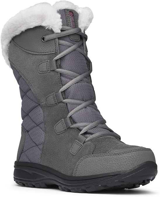 COLUMBIA Women's Ice Maiden II Snow Boots, Size US5/EU36, Shale/ Dark Raspb