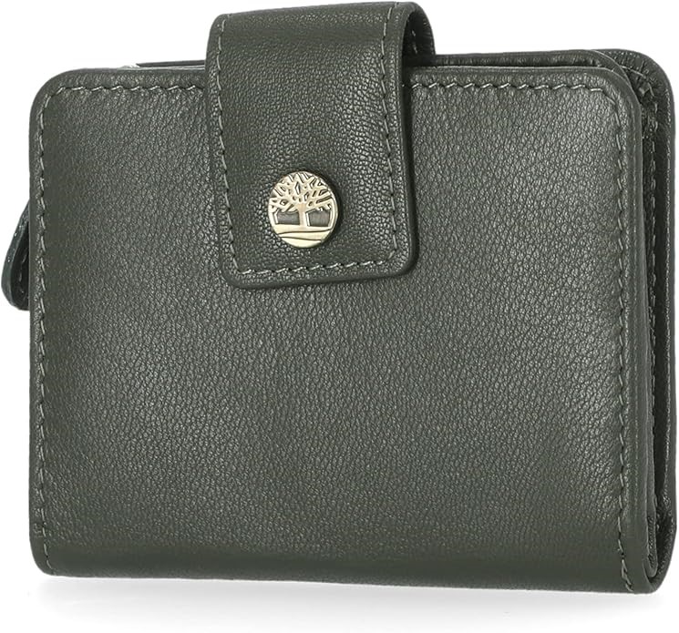 TIMBERLAND Women's Leather RFID Small Indexer Wallet Billfold, Grape Leaf,