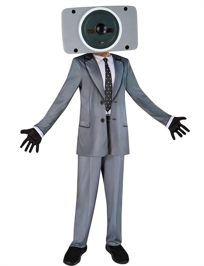 SPEAKERMAN Costume for Kids - Skibidi Toilet - Large (8-10 Yrs), 1002184.