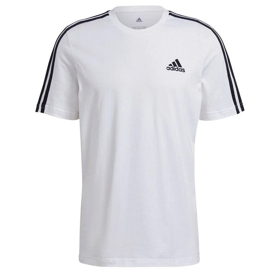 ADIDAS Men's 3S SJ Tee, Size AU S, 100% Cotton, White/Black, GL3733 (210389