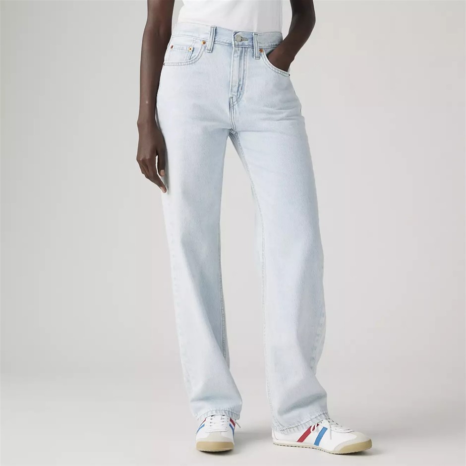 LEVI'S Women's Low Pro Straight Jean, Size 32, 100% Cotton, Right Over-Ligh