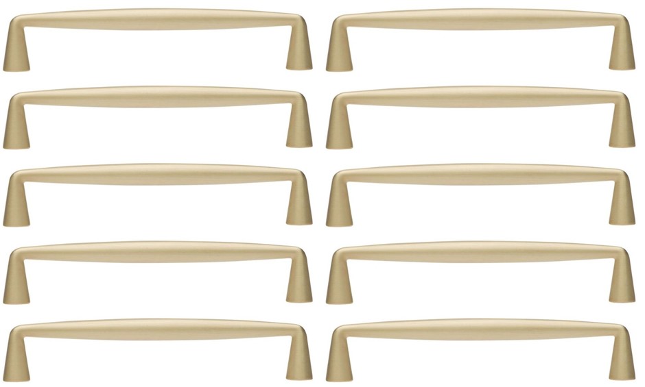 COTYKILEY 10 Pack 128mm Brushed Brass Cabinet Handles – Gold Drawer & Cupbo