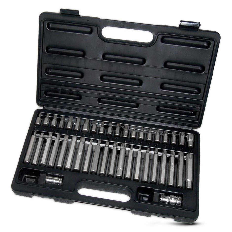 SIDCHROME 43pc Mechanics Bit Set to Suit Torx, Sline and In-Hex Application