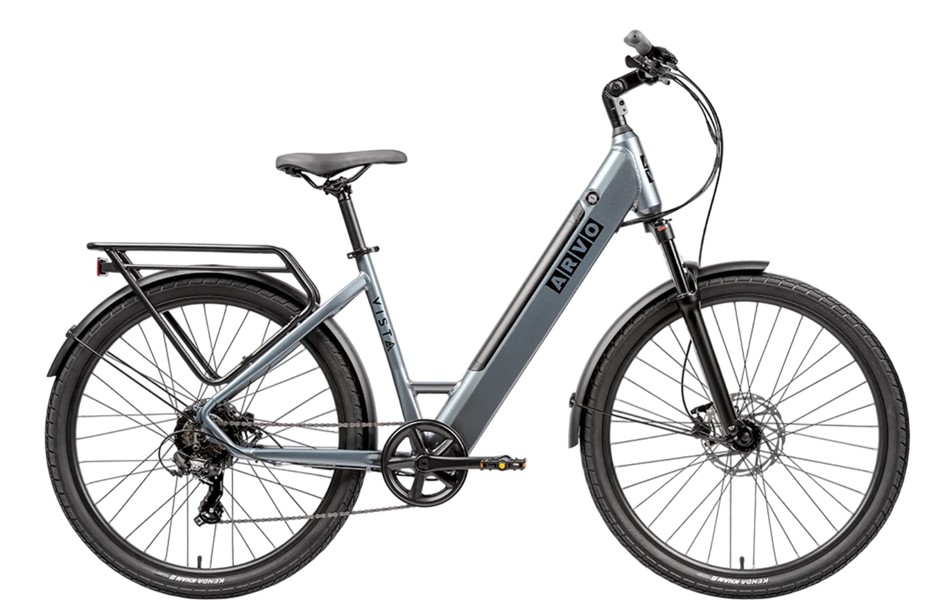 ARVO Vista Step Through 27.5" eBike NB: Assembled, missing 1 lock nut, no c