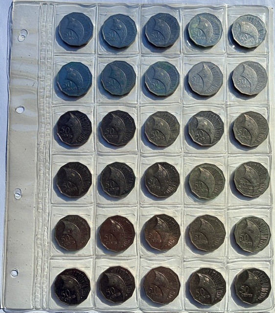 Australia 30 x Commemorative Millennium 2000 Fifty Cent Coins