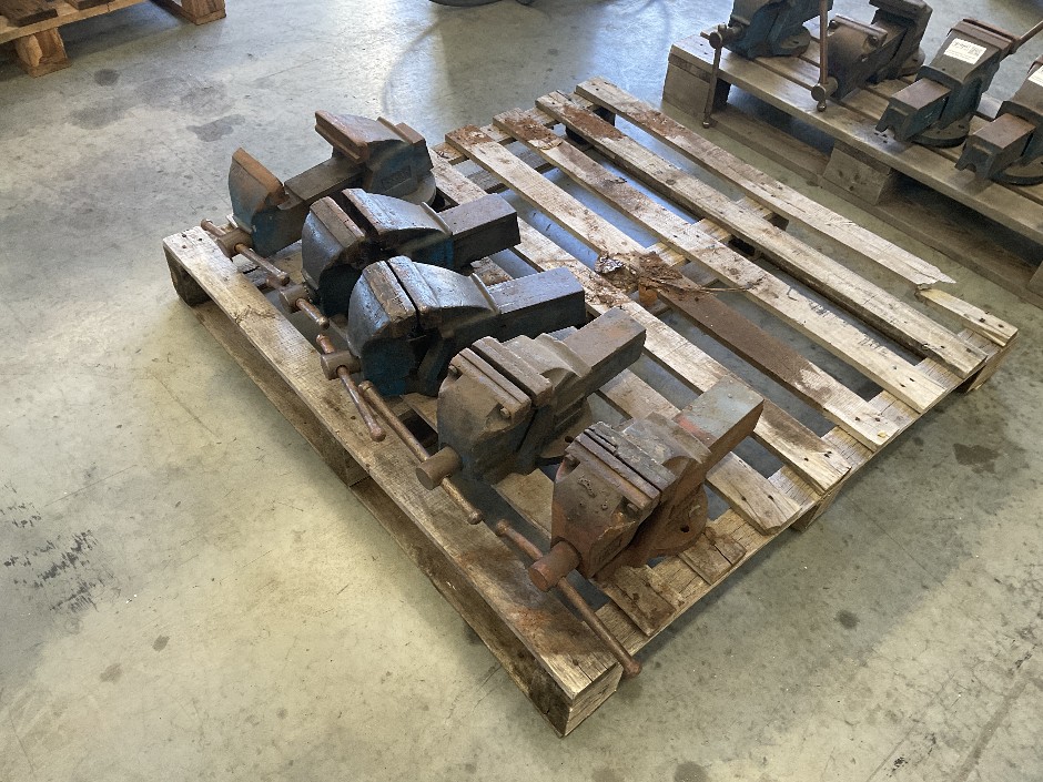 Pallet of 5x Bench Vices