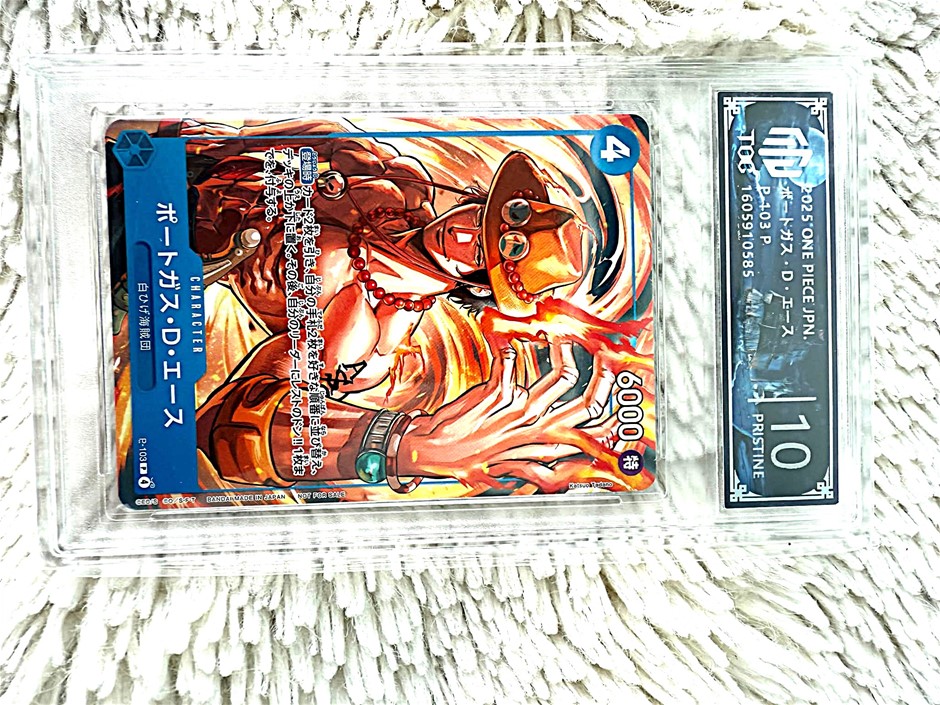 Portgas D. Ace Promo Pristine 10 featuring stunning full-art artwork