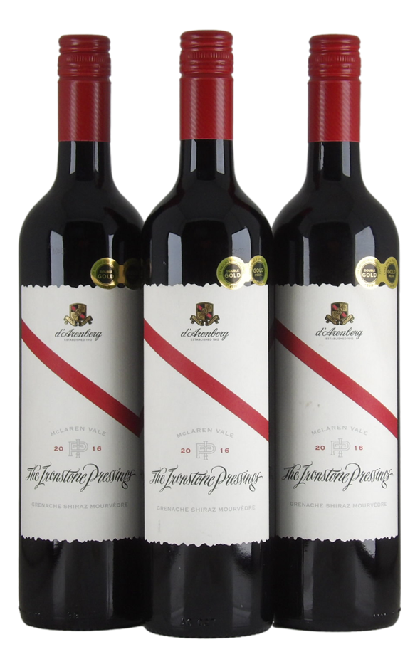 d'Arenberg The Ironstone Pressings GSM 2016 (3x 750mL). SA