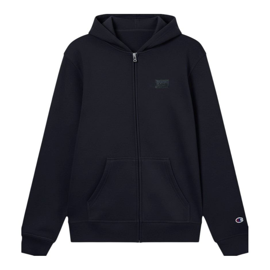 CHAMPION Men's Legacy Badge Zip Hoodie, Size 2XL, Cotton, Navy, ATKXG. Buy