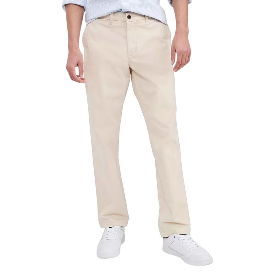 TOMMY HILFIGER Men's Flex Straight Chino Pant, Size 40x32, Cotton, Sand Kha