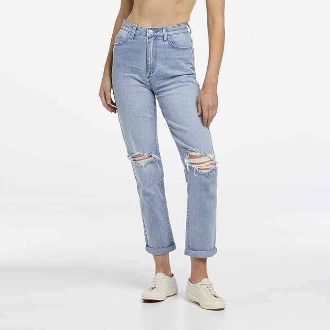 RIDERS By LEE Women's Hi Mom Jean, Size 12R, Sunfade Destroy (QG5), 551930.