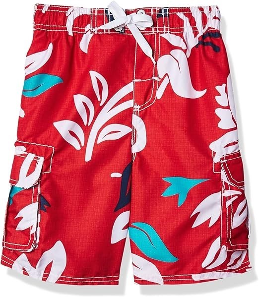 KANU SURF Boy's Barracuda UPF 50+ Beach Swim Trunk, Size M (10-12), Oahu Re