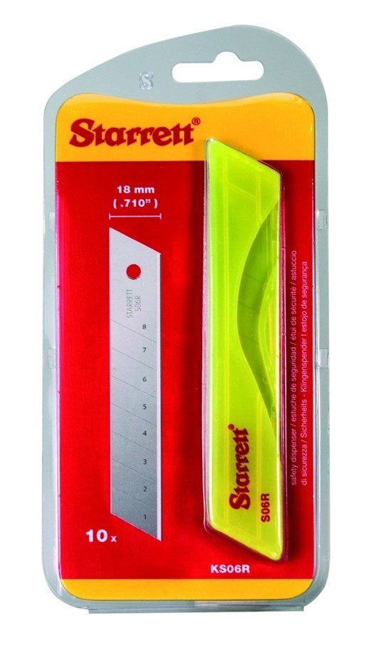 6 Packs of 10 x STARRETT Large Replacemment Break-Away Utility Knife Blade