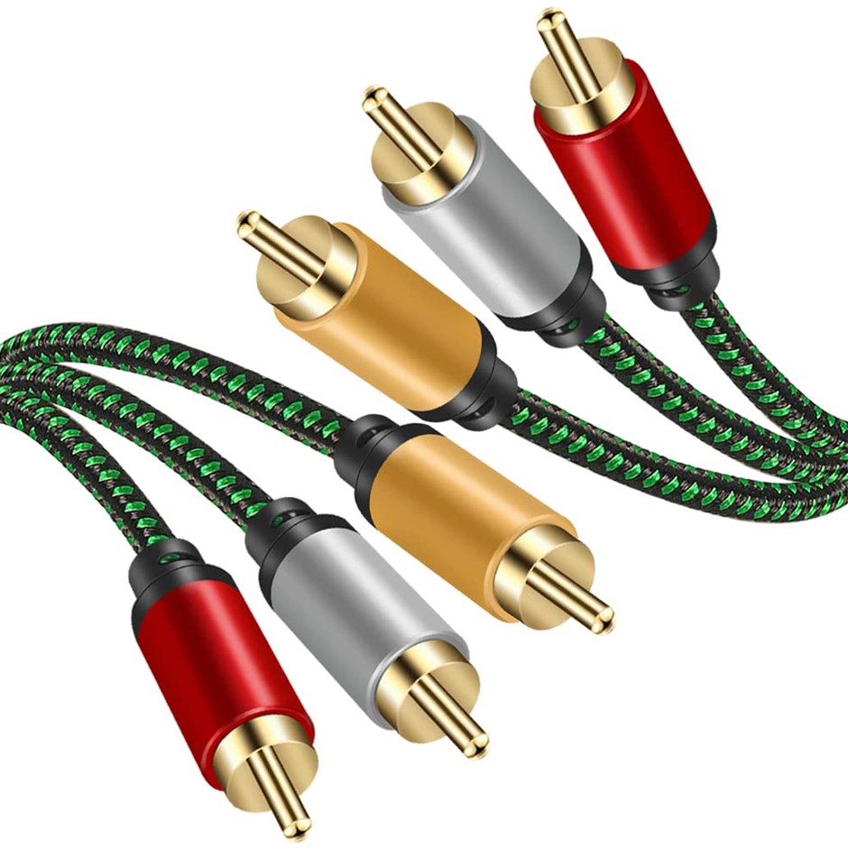Audio Video RCA Cable 6m,3RCA to 3RCA Composite AV Cable Compatible with Se