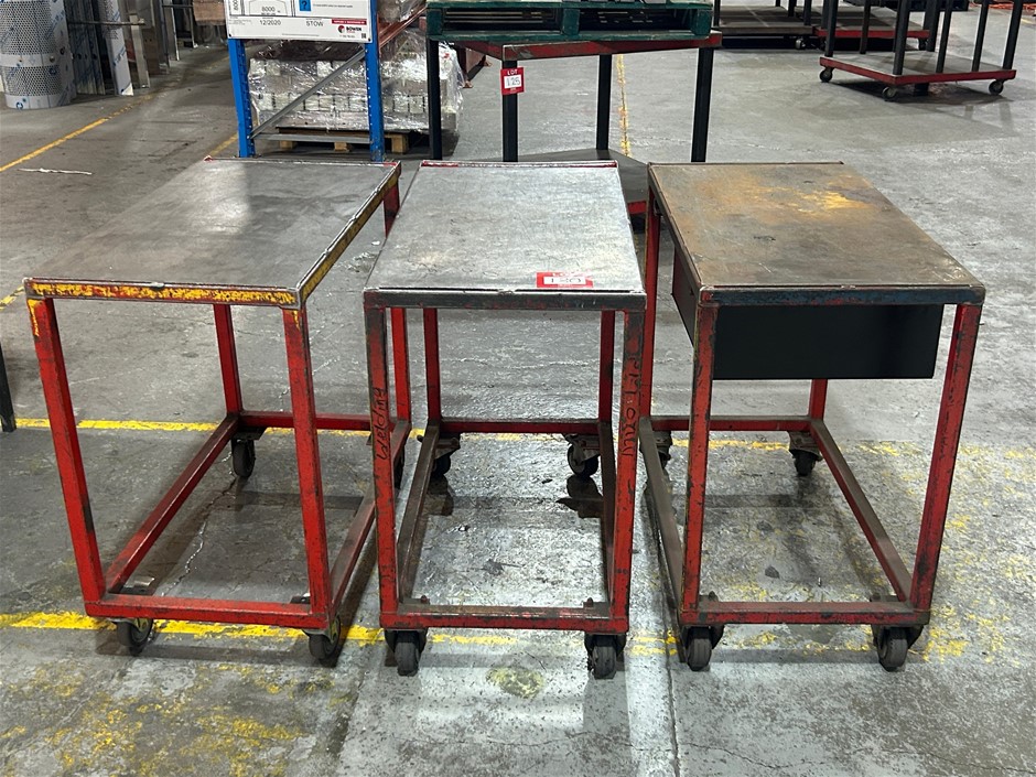 3x Mobile workshop Trollies