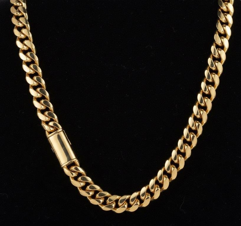 Jewelz Merchants Cuban Link Chain Necklace-Quality Guarantee-55cm-14mm