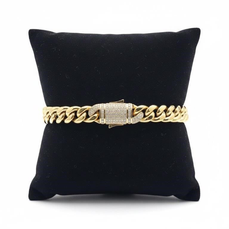 Jewelz Merchants  Cuban Link Bracelet-Quality Guarantee-22cm-9mm