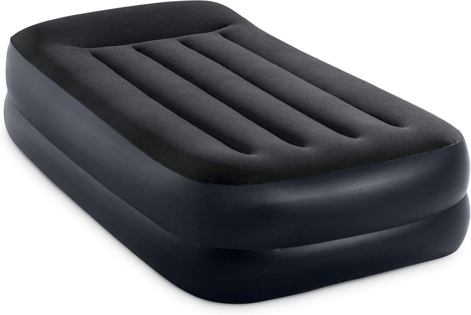 INTEX 64122NZ Dura-Beam Plus Pillow Rest Air Mattress: Fiber-Tech – Single