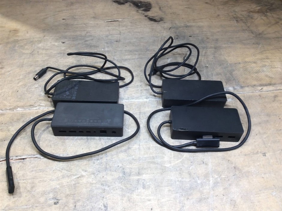 Microsoft Surface Dock 1661 Docking Station With AC Adapter (Lot Of 2)