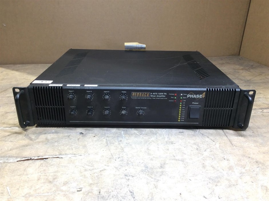 Redback A 4075 125W PA Mixer Amplifier