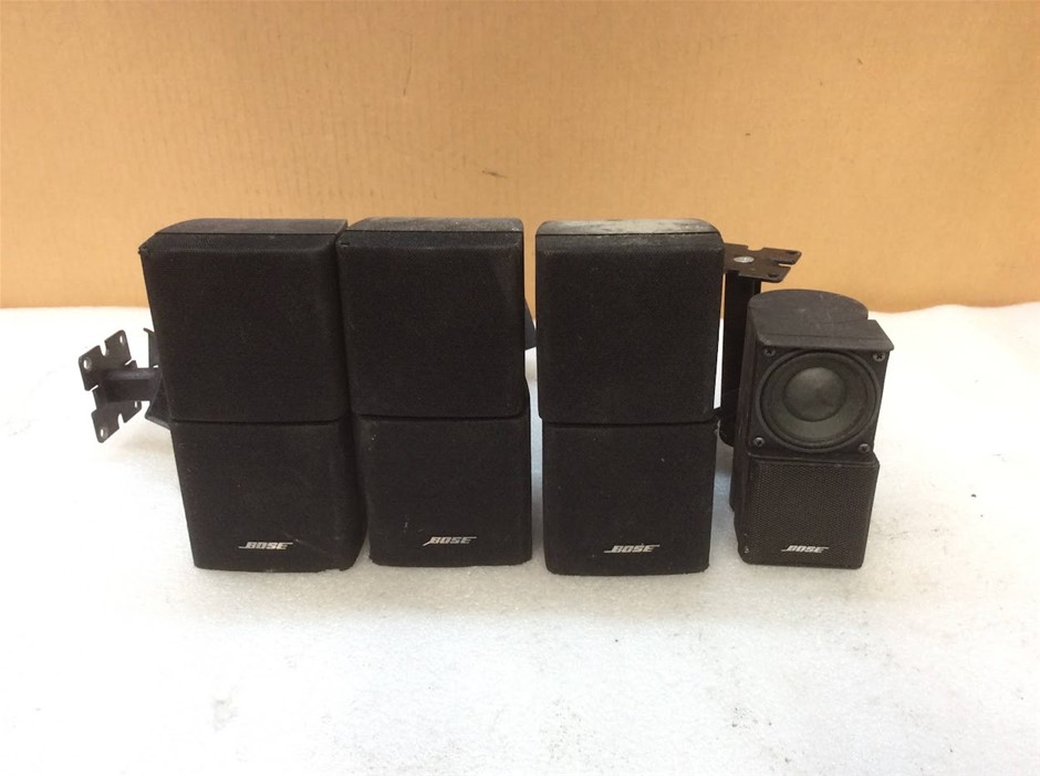 BOSE Double Cube Speaker With Wall Mount Brackets (Lot of 4)