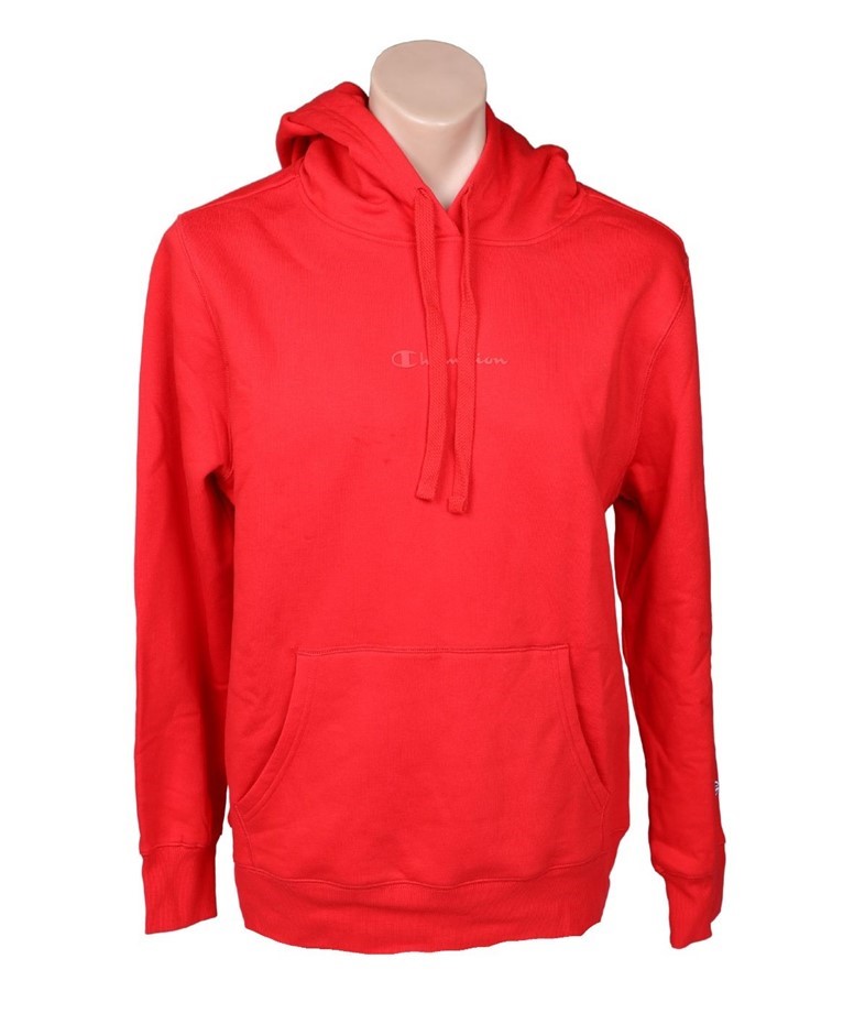 CHAMPION Men's Tonal Script Hoodie, Size M, Cotton, Red, C70502. NB: may ha
